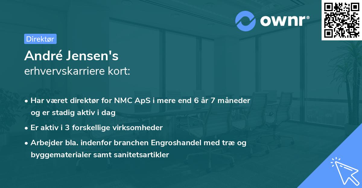 André Jensen's erhvervskarriere kort