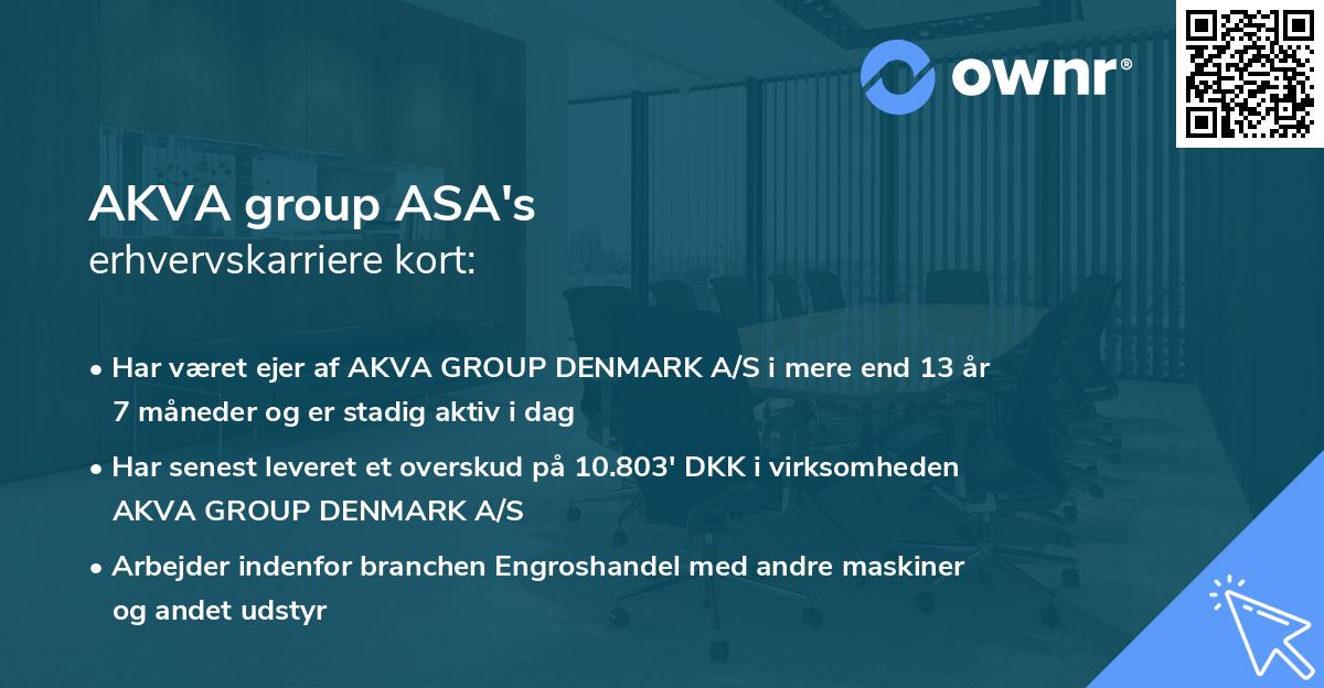 AKVA group ASA's erhvervskarriere kort