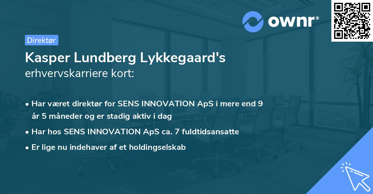 Kasper Lundberg Lykkegaard's erhvervskarriere kort