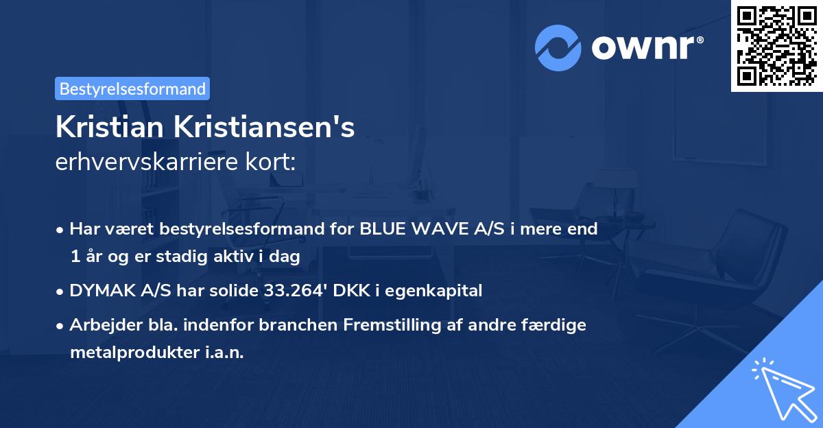 Kristian Kristiansen's erhvervskarriere kort