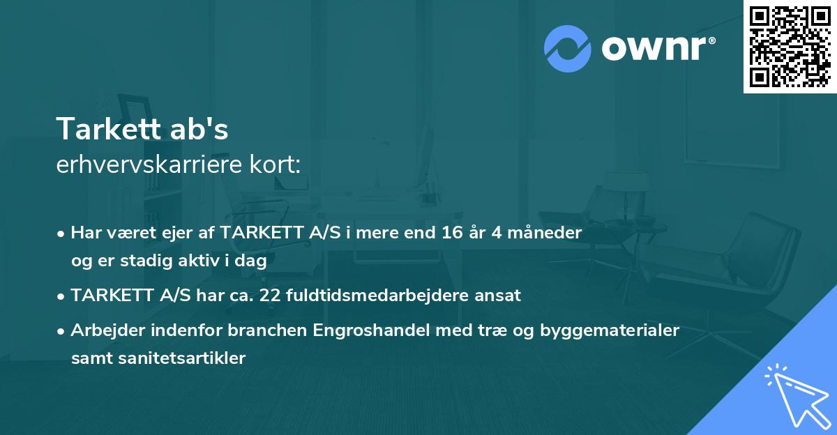Tarkett ab's erhvervskarriere kort