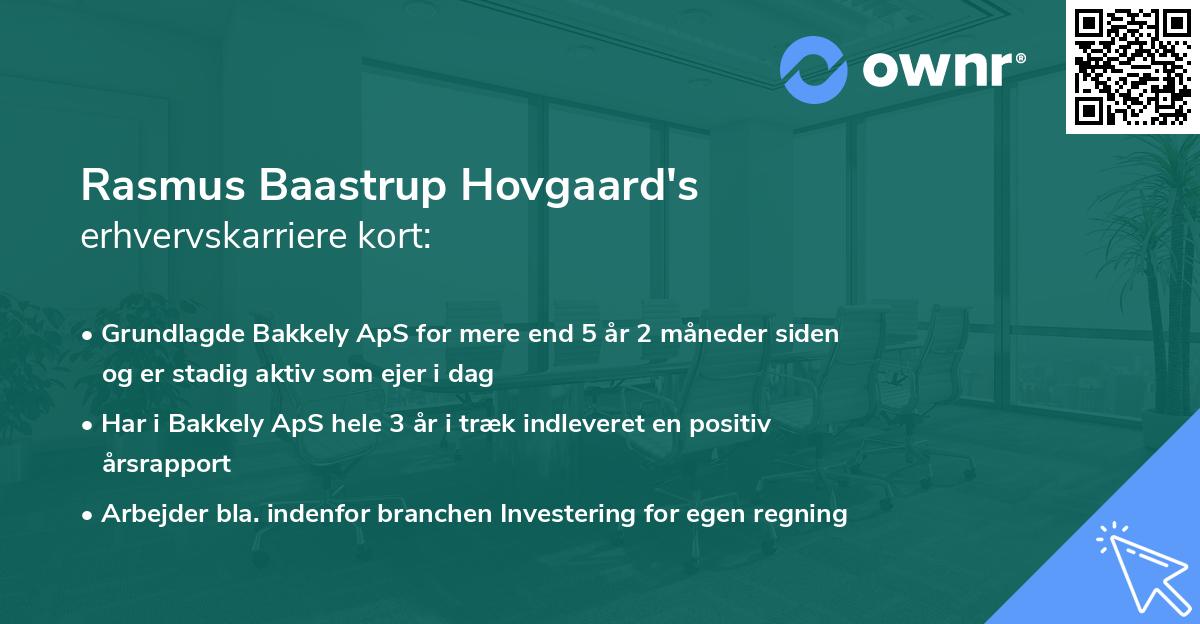 Rasmus Baastrup Hovgaard's erhvervskarriere kort
