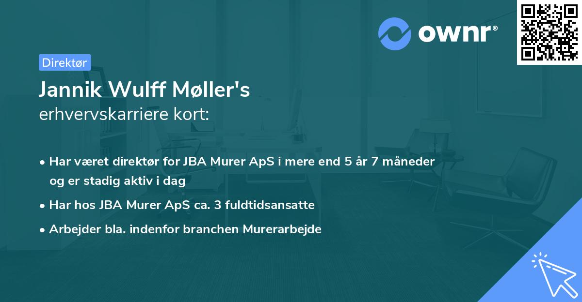 Jannik Wulff Møller's erhvervskarriere kort