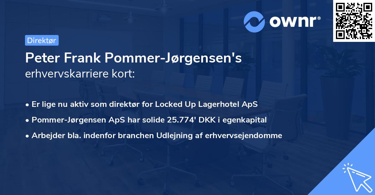 Peter Frank Pommer-Jørgensen's erhvervskarriere kort