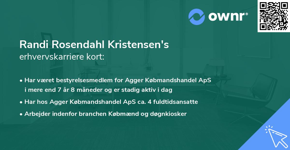 Randi Rosendahl Kristensen's erhvervskarriere kort