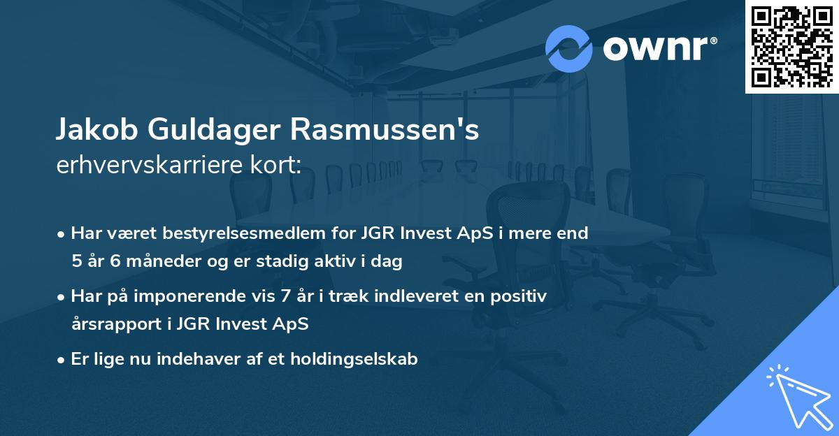 Jakob Guldager Rasmussen's erhvervskarriere kort