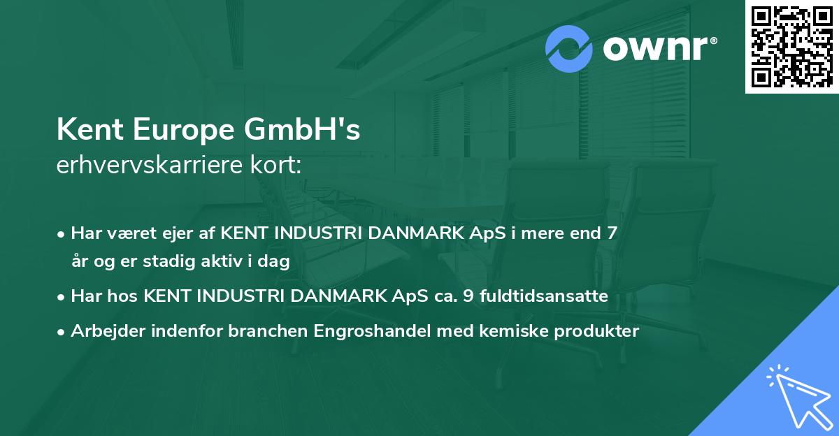 Kent Europe GmbH's erhvervskarriere kort