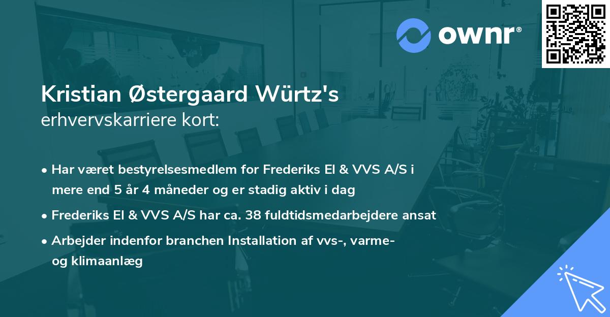 Kristian Østergaard Würtz's erhvervskarriere kort