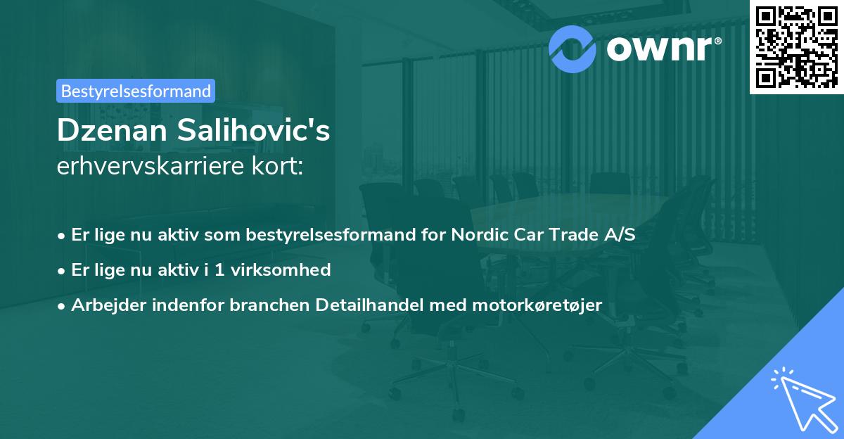 Dzenan Salihovic's erhvervskarriere kort