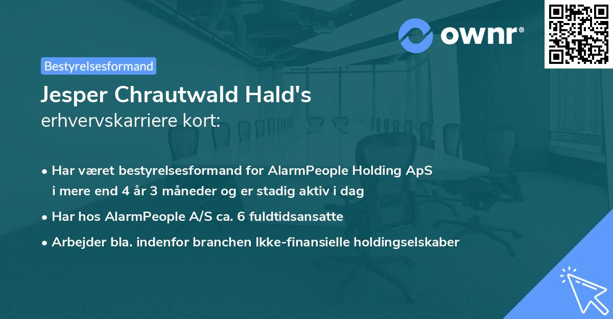 Jesper Chrautwald Hald's erhvervskarriere kort