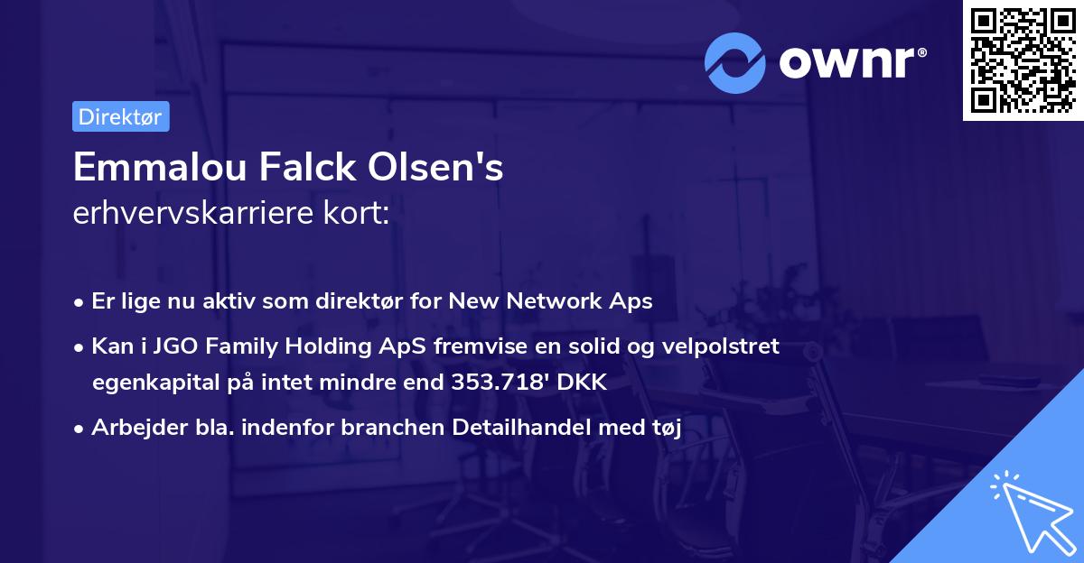 Emmalou Falck Olsen's erhvervskarriere kort