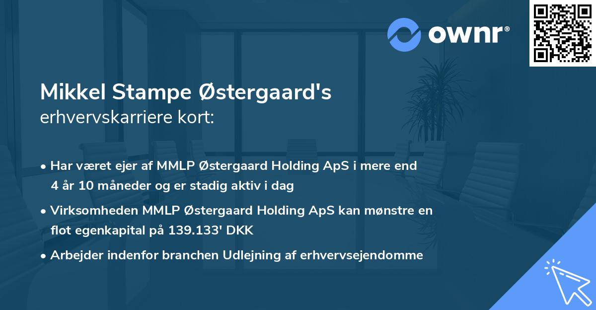 Mikkel Stampe Østergaard's erhvervskarriere kort