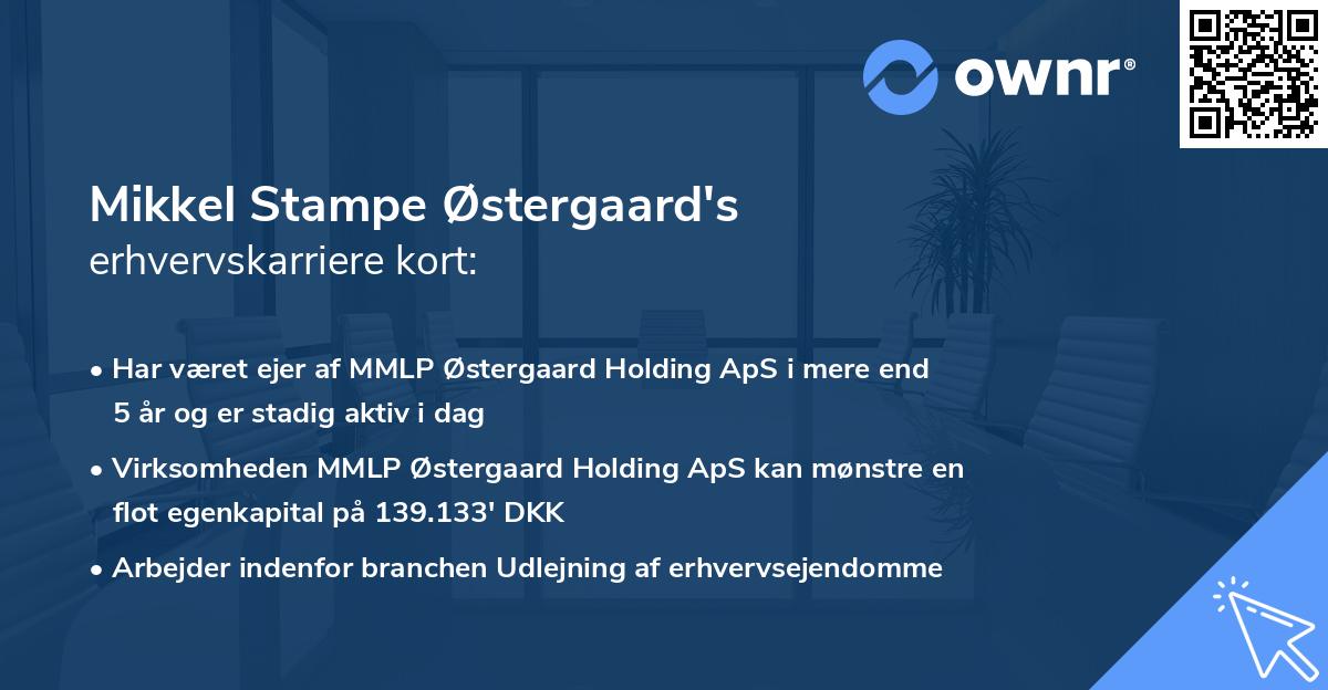 Mikkel Stampe Østergaard's erhvervskarriere kort