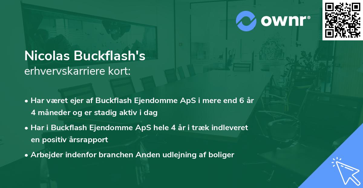 Nicolas Buckflash's erhvervskarriere kort