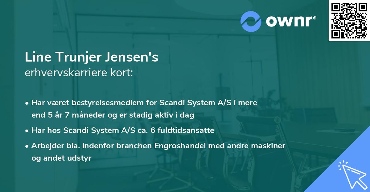 Line Trunjer Jensen's erhvervskarriere kort