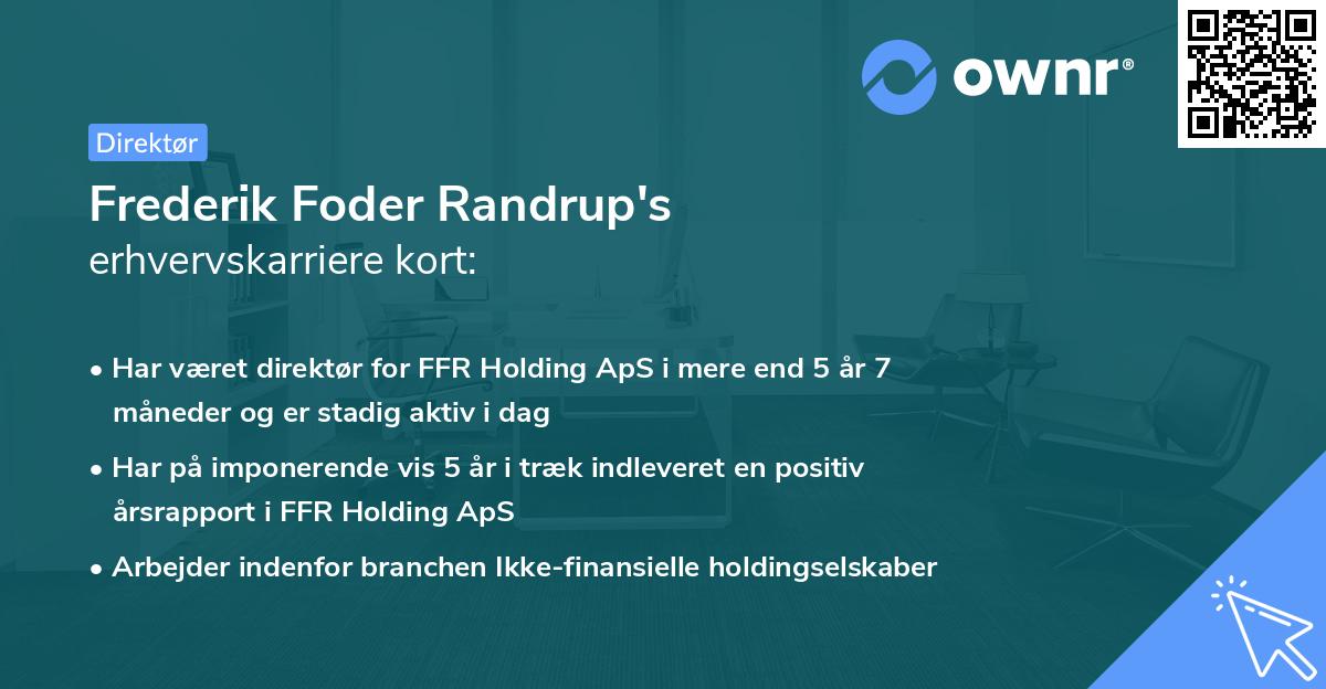 Frederik Foder Randrup's erhvervskarriere kort