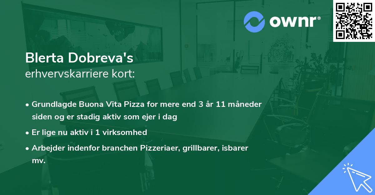 Blerta Dobreva's erhvervskarriere kort