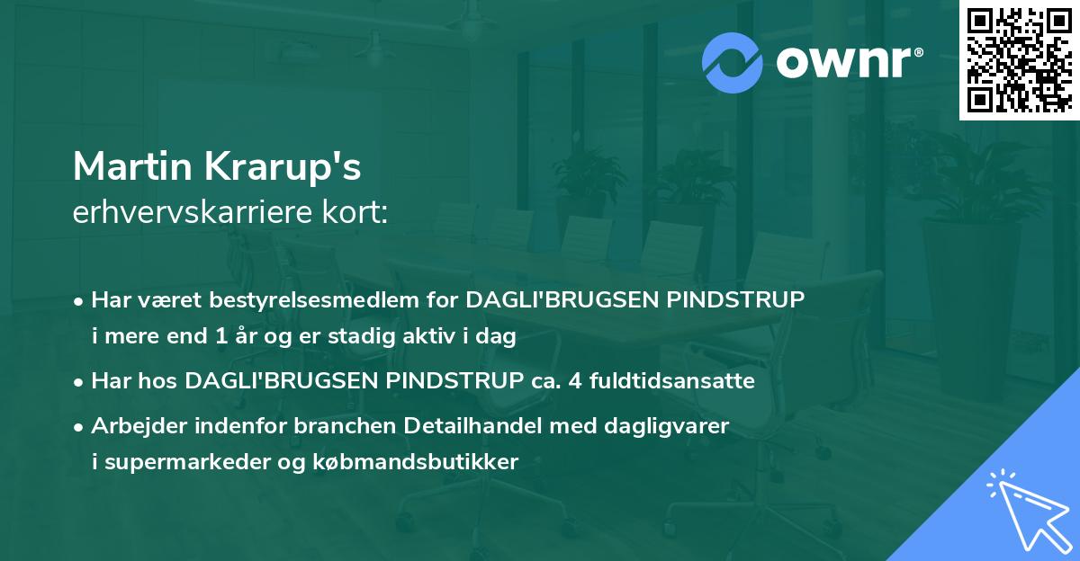 Martin Krarup's erhvervskarriere kort