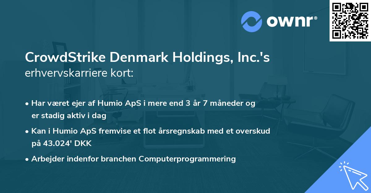 CrowdStrike Denmark Holdings, Inc.'s erhvervskarriere kort