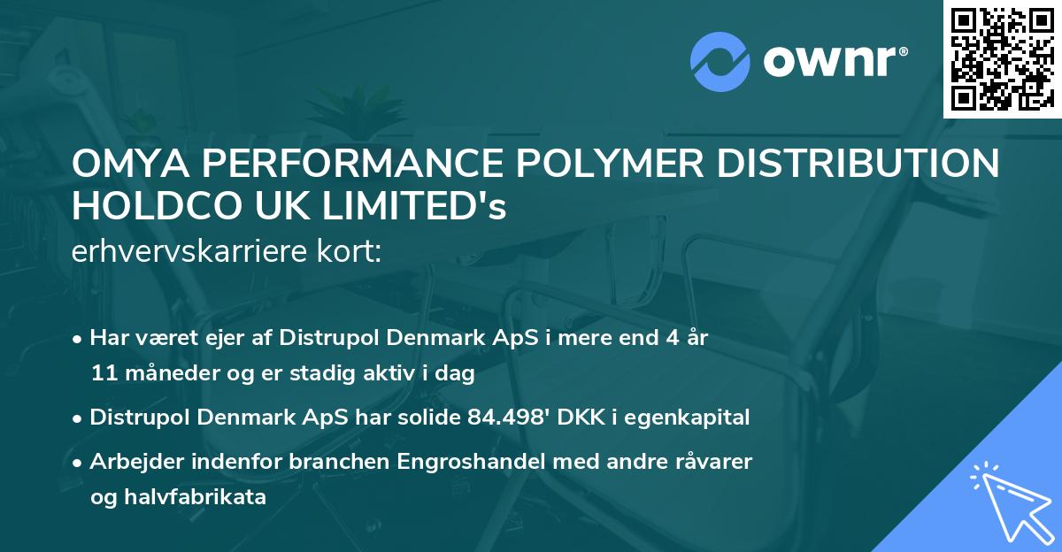 OMYA PERFORMANCE POLYMER DISTRIBUTION HOLDCO UK LIMITED's erhvervskarriere kort