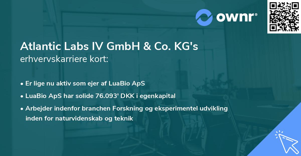 Atlantic Labs IV GmbH & Co. KG's erhvervskarriere kort