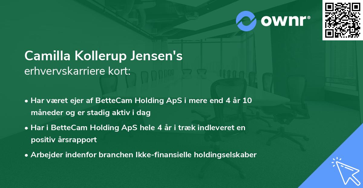 Camilla Kollerup Jensen's erhvervskarriere kort