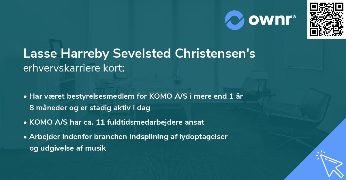 Lasse Harreby Sevelsted Christensen's erhvervskarriere kort