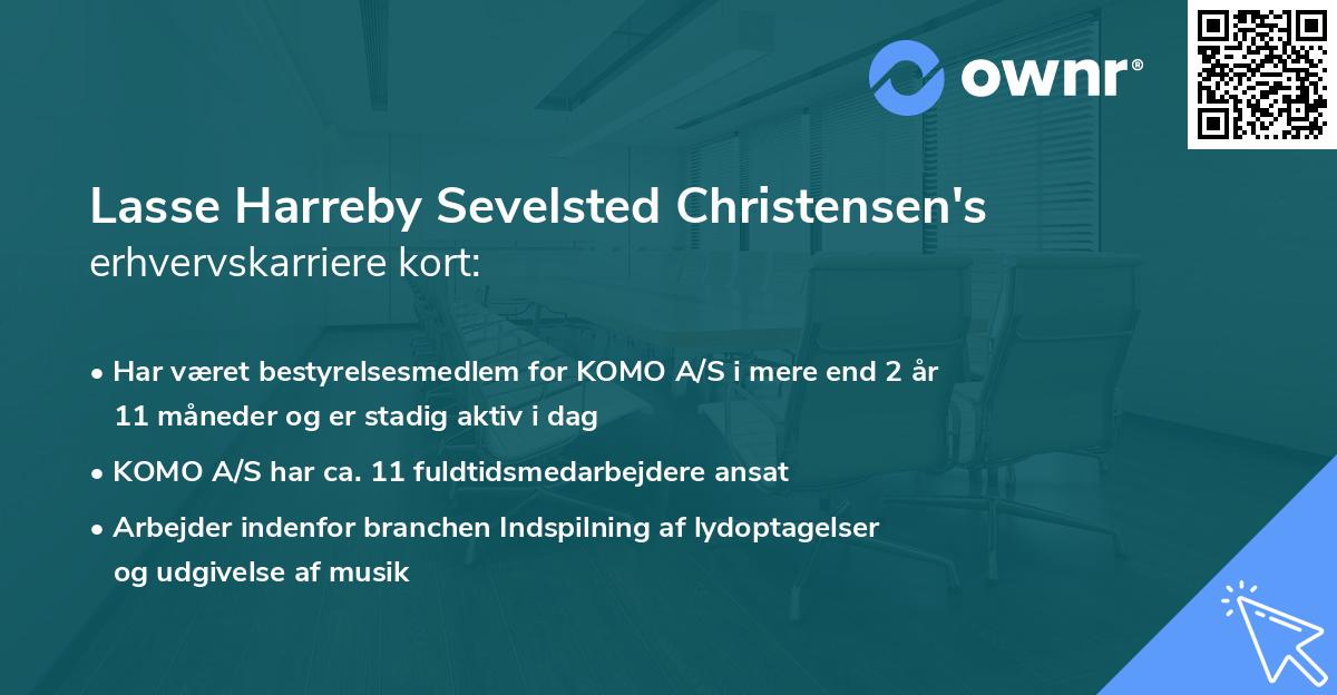 Lasse Harreby Sevelsted Christensen's erhvervskarriere kort