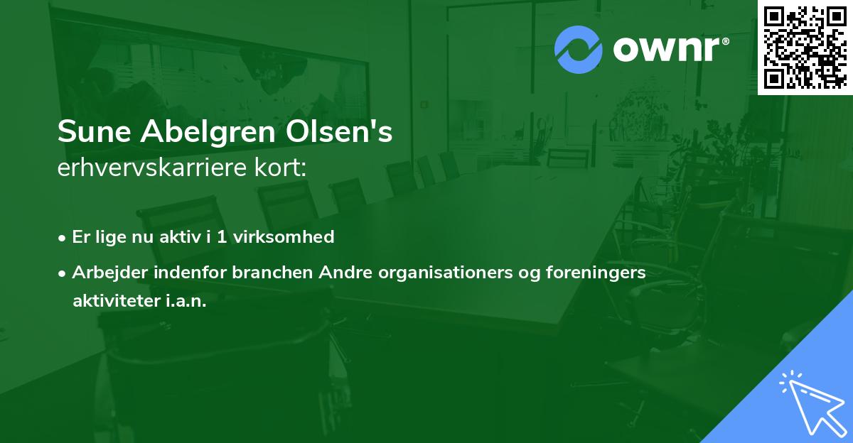 Sune Abelgren Olsen's erhvervskarriere kort