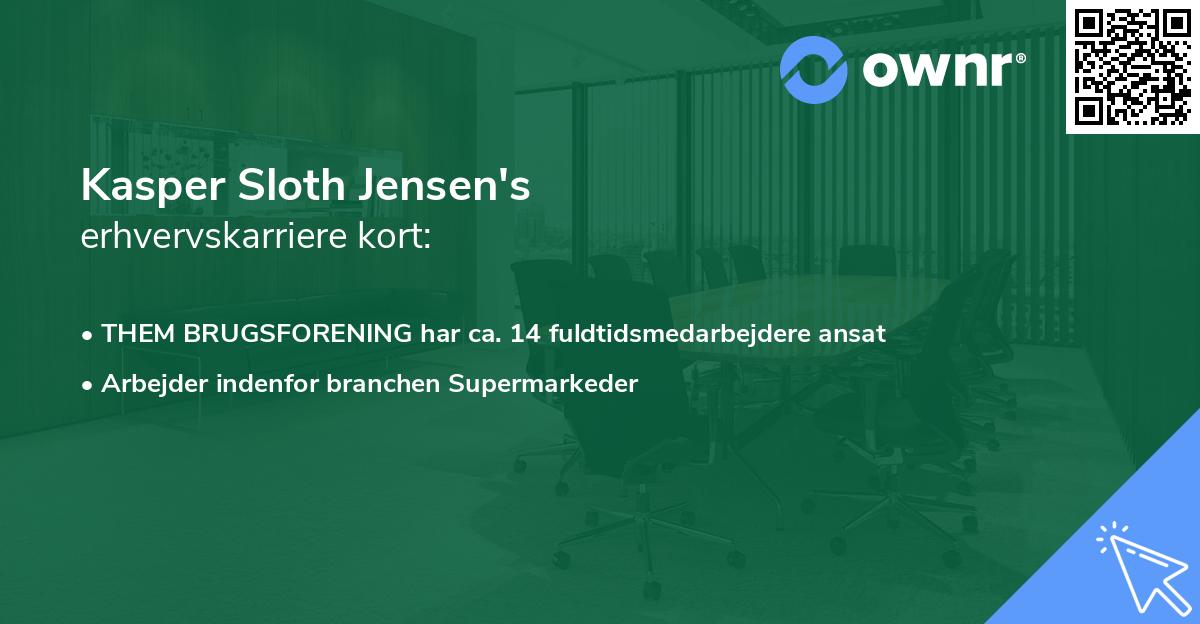 Kasper Sloth Jensen's erhvervskarriere kort