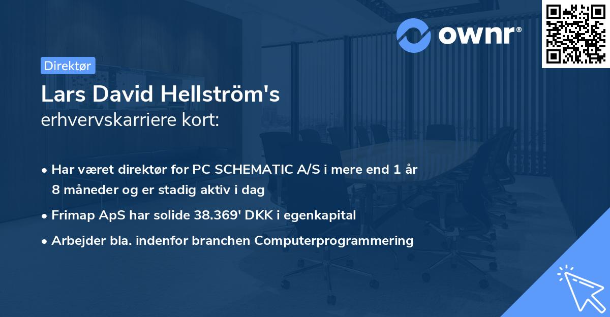 Lars David Hellström's erhvervskarriere kort