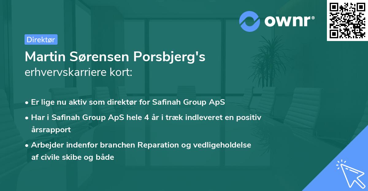 Martin Sørensen Porsbjerg's erhvervskarriere kort