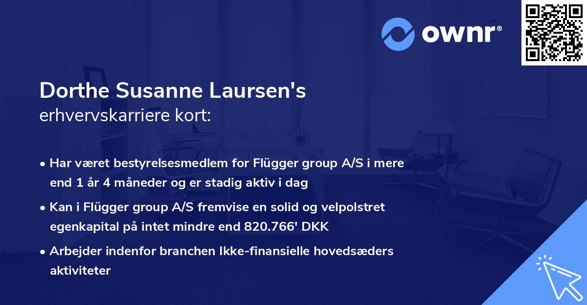 Dorthe Susanne Laursen's erhvervskarriere kort