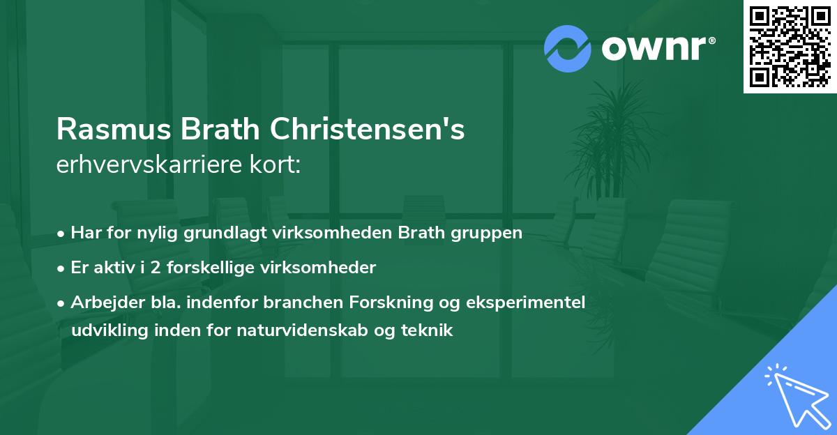 Rasmus Brath Christensen's erhvervskarriere kort