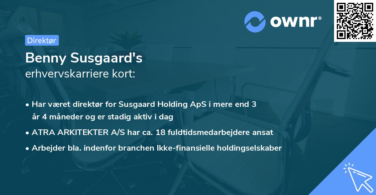 Benny Susgaard's erhvervskarriere kort