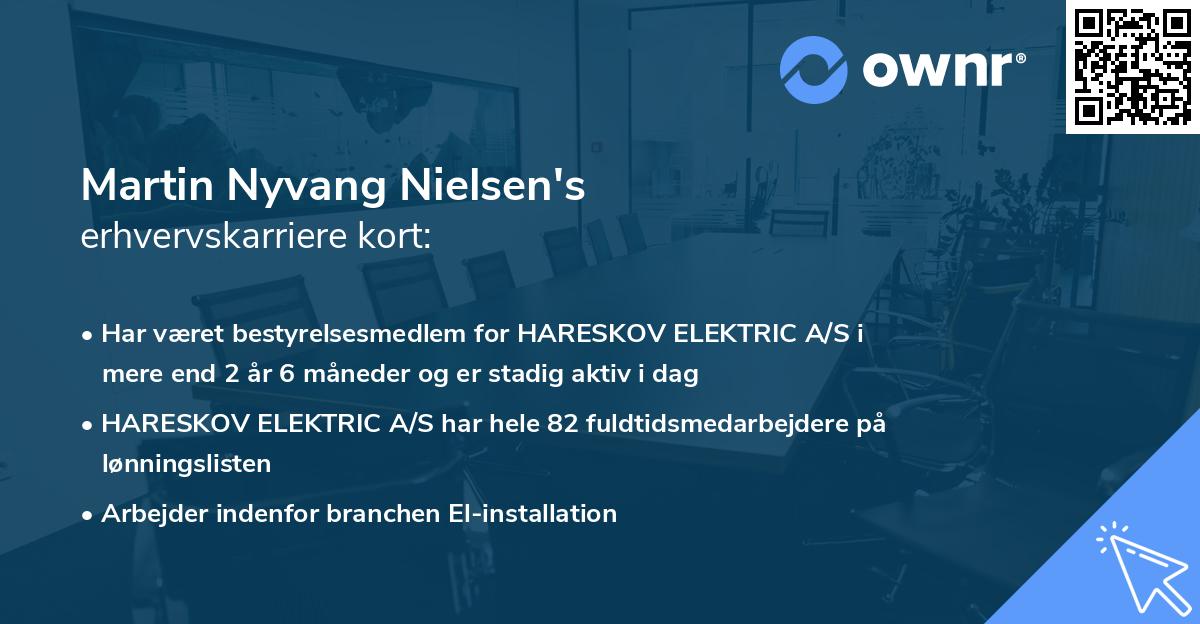Martin Nyvang Nielsen's erhvervskarriere kort