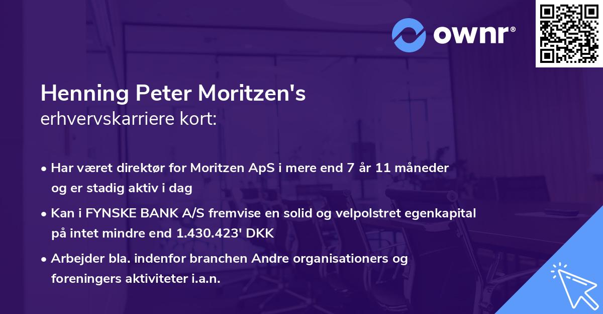 Henning Peter Moritzen's erhvervskarriere kort