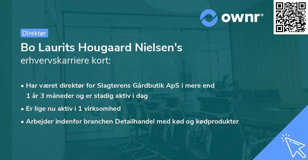 Bo Laurits Hougaard Nielsen's erhvervskarriere kort