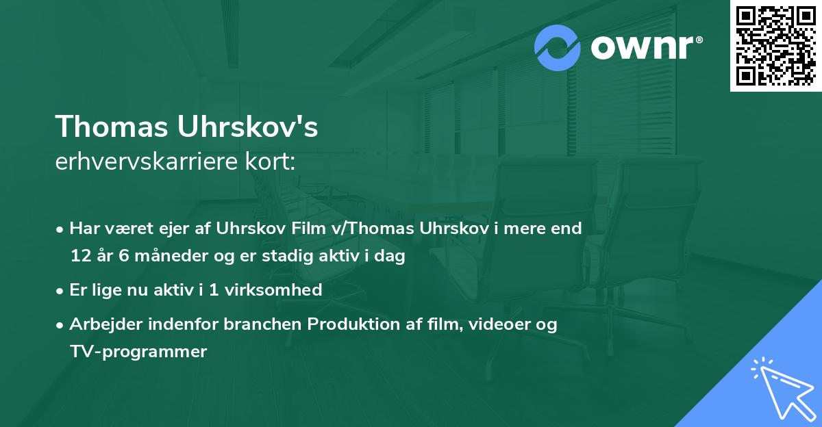 Thomas Uhrskov's erhvervskarriere kort
