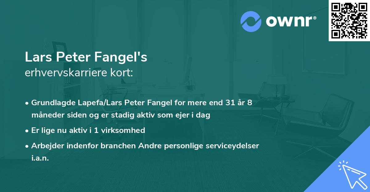 Lars Peter Fangel's erhvervskarriere kort