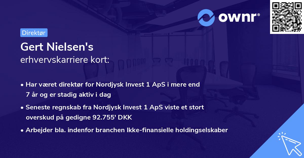 Gert Nielsen's erhvervskarriere kort