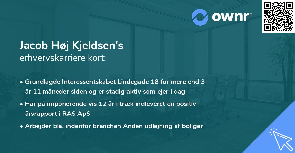 Jacob Høj Kjeldsen's erhvervskarriere kort