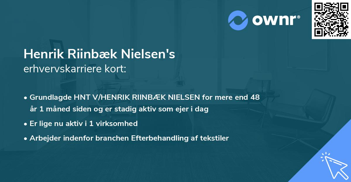 Henrik Riinbæk Nielsen's erhvervskarriere kort