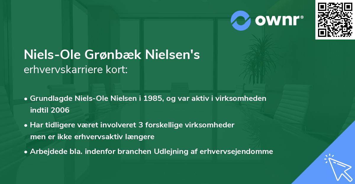 Niels-Ole Grønbæk Nielsen's erhvervskarriere kort