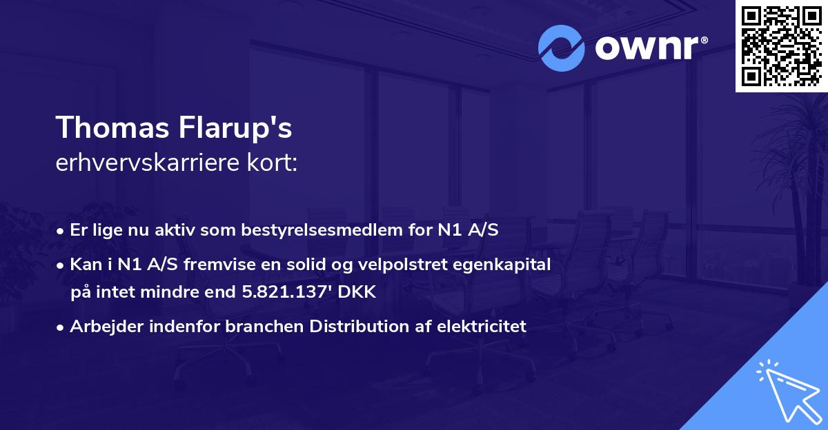 Thomas Flarup's erhvervskarriere kort