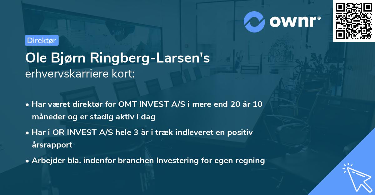 Ole Bjørn Ringberg-Larsen's erhvervskarriere kort