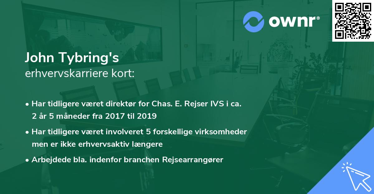 John Tybring's erhvervskarriere kort