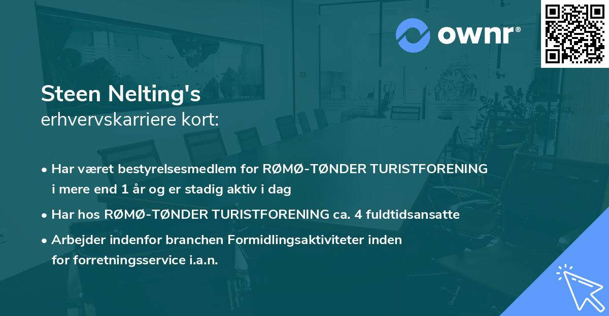 Steen Nelting's erhvervskarriere kort