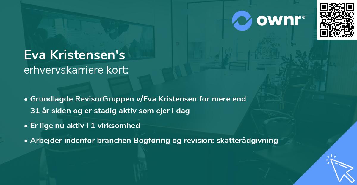 Eva Kristensen's erhvervskarriere kort