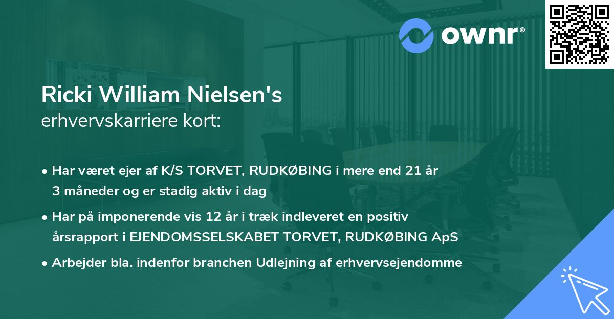 Ricki William Nielsen's erhvervskarriere kort